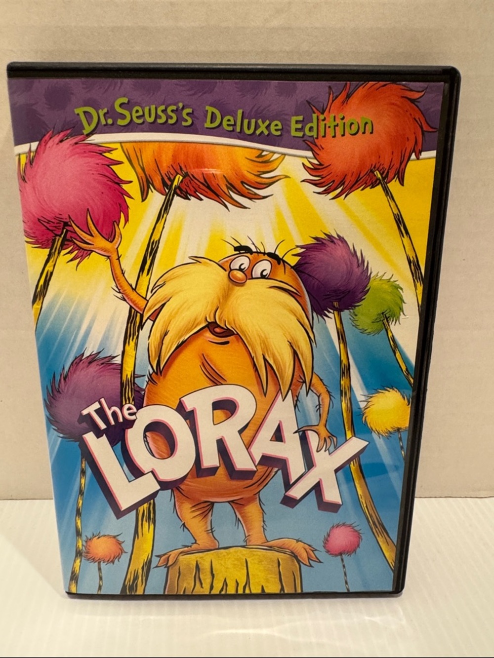 Dr. Seuss Lorax DVD Cover — Yellow, Blue & Pink Artwork